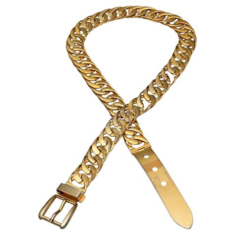 gucci chain belt silver|Gucci vintage gold chain belt.